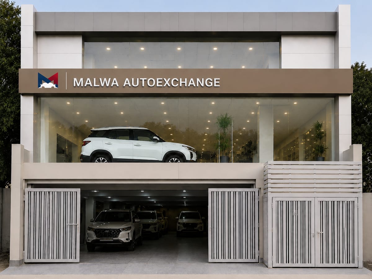 Malwa Auto Exchange showroom in Pitampura, Delhi